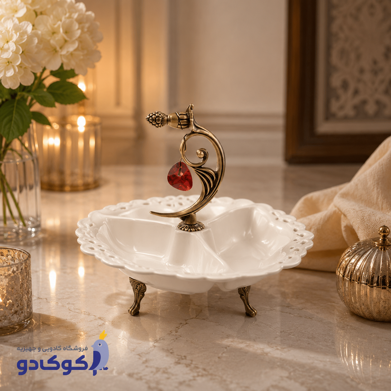 اردور خوری چینی پایه دار برند ویولت ۰۰۴۴